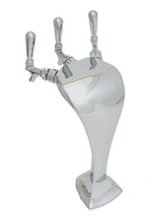 3 TAP CHROME COBRA TOWER GLYCOL COOLED