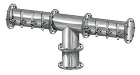 8 TAP BRUSHED SS 6" Dia. EAGLE "T" TOWER GLYCOL COOLED