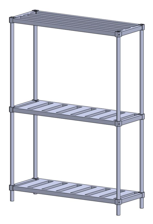 4 KEG STORAGE RACK-68"x 48"x 17"