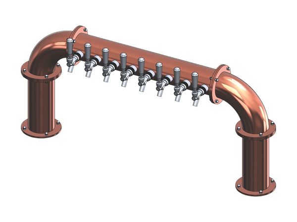 8 TAP(3"OC)CANDY COPPER LIONS GATE "U" CH-MX AIR