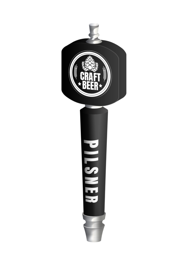BR-4S 4CP BLK PADDLE CONICAL (CHR) TAP HANDLE