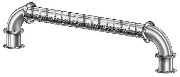 16 TAP POLISHED SS 6" Dia. GOLDEN GATE "U" TOWER CLD