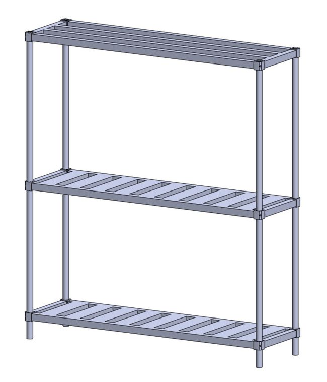 6 KEG STORAGE RACK-68"x 60"x 17"