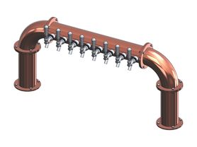 8 TAP(3"OC)CANDY COPPER  LIONS GATE "U" CH-MX CLD