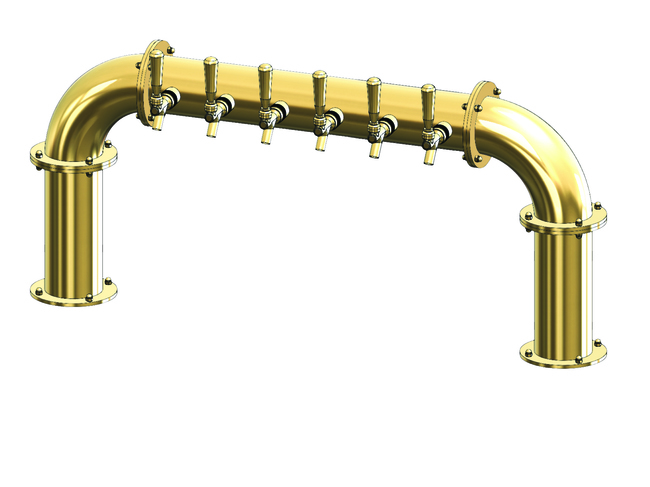 6 TAP(4"OC)CANDY GOLD LIONS GATE "U" GLYCOL COOLED