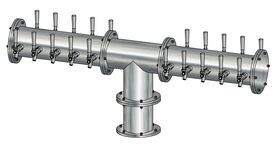 20T BRUSHED SS 6" Dia.(10+10)DBL SERV. EAGLE "T"TOWER CLD