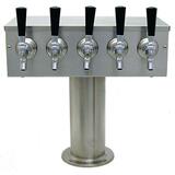 5 TAP BRUSHED SS[4"D]T-TOWER GLYCOL COOLED