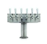 6 TAP BRUSHED SS[4"D]T-TOWER GLYCOL COOLED