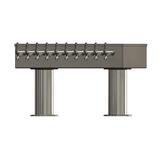 10 TAP BRUSHED SS 2P[4"D]T-TOWER GLYCOL COOLED