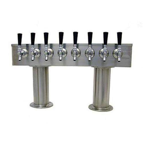 8 TAP BRUSHED SS 2P[4"D]T-TOWER AIR COOLED