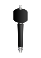 BLACK PADDLE CONICAL (CHR) TAP HANDLE