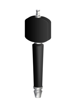 BLACK PADDLE CONICAL (CHR) TAP HANDLE