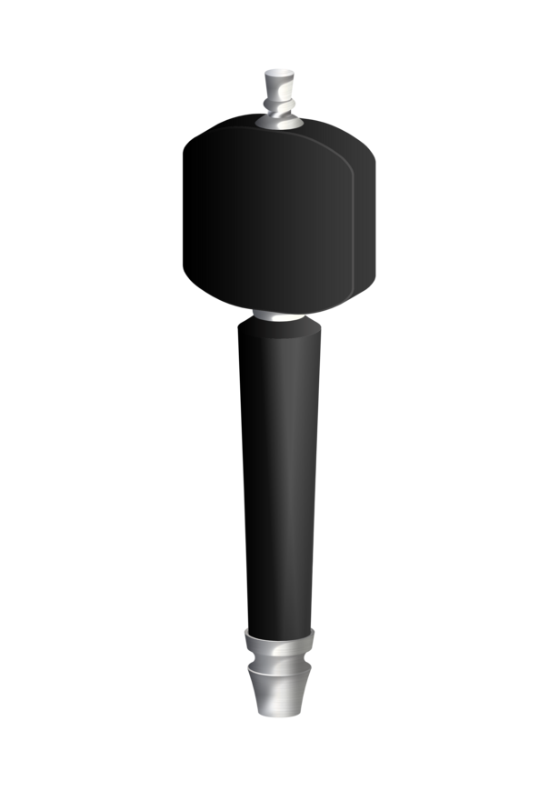 BLK PADDLE CONICAL (CHR) TAP HANDLE