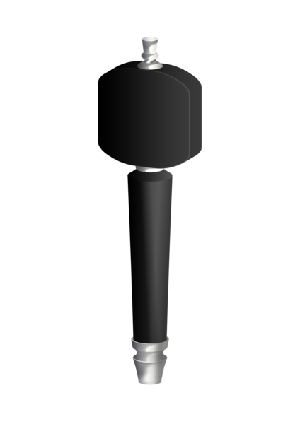 BLK PADDLE CONICAL (CHR) TAP HANDLE