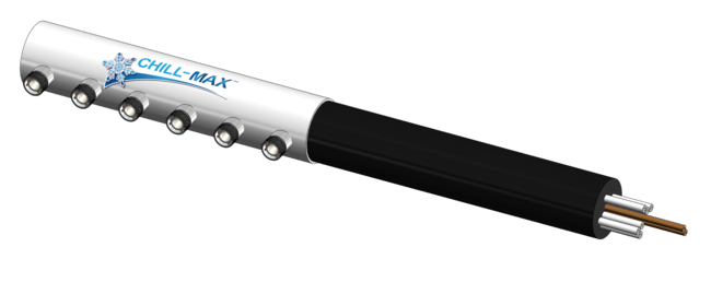 6 TAP(4"OC)4"DIA PIPE-SIDE EXIT CARTRIDGE-GLYCOL COOLED