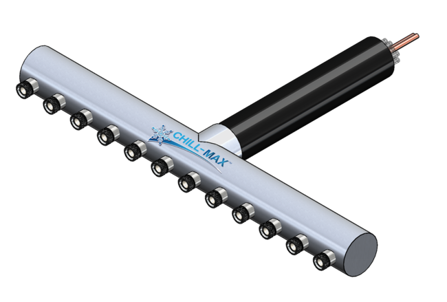 12 TAP(3"OC/4"D)WALL MT-CTR BK X CARTRIDGE-GLYCOL COOLED