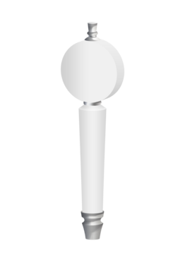 WHITE ROUND CONICAL (CHR) TAP HANDLE