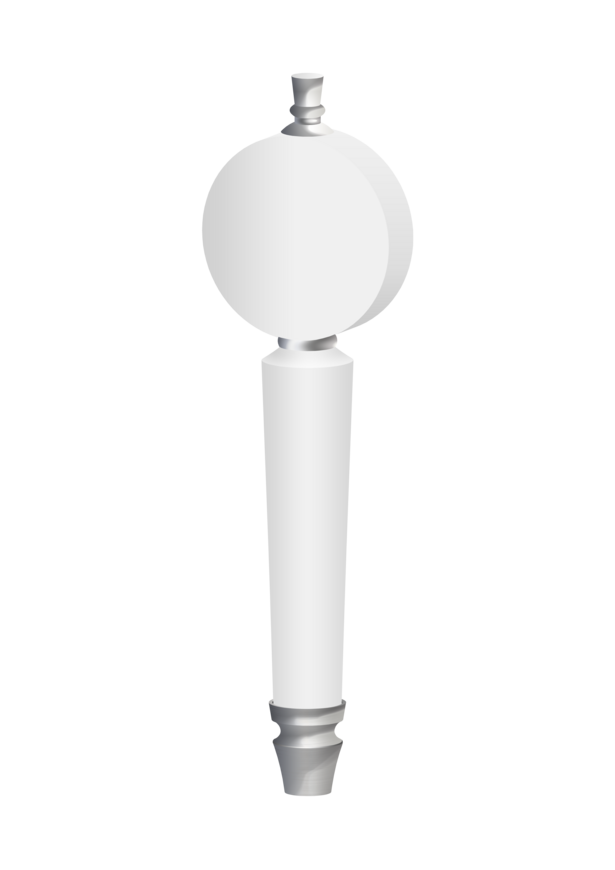 WHT ROUND CONICAL (CHR) TAP HANDLE