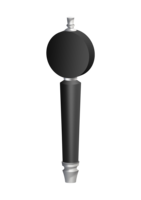 BLACK ROUND CONICAL (CHR) TAP HANDLE