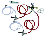 2 TAP JOCKEY BOX CO2 TAPPING KIT with "D" COUPLERS