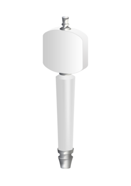 WHITE PADDLE CONICAL (CHR) TAP HANDLE