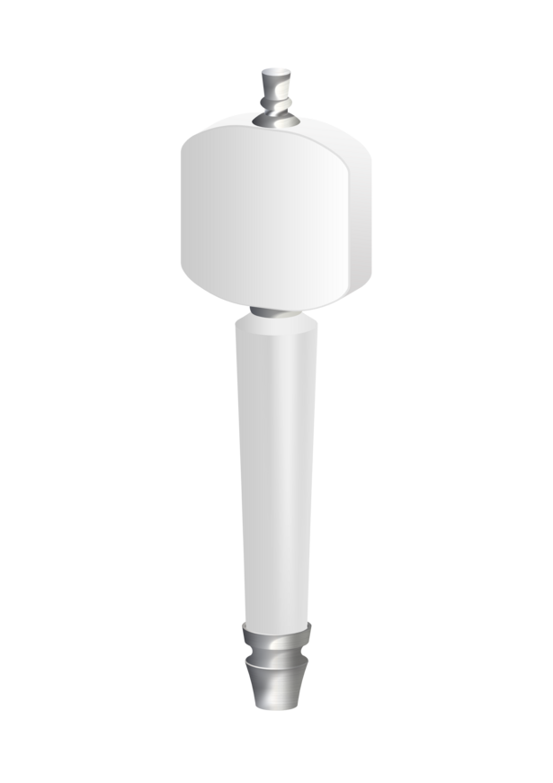 WHT PADDLE CONICAL (CHR) TAP HANDLE