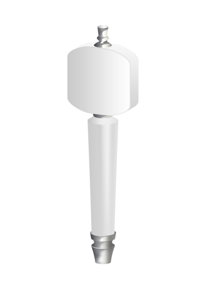 WHT PADDLE CONICAL (CHR) TAP HANDLE