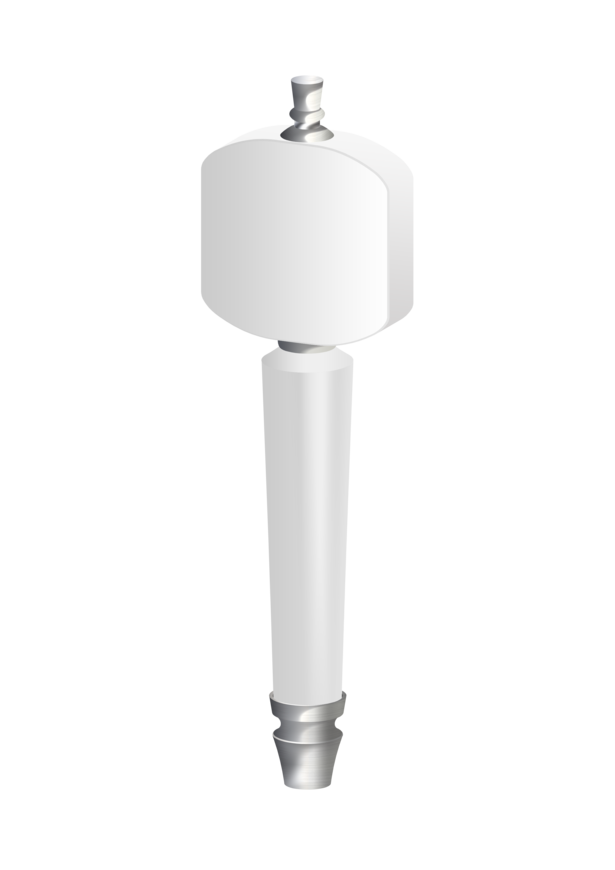 WHITE PADDLE CONICAL (CHR) TAP HANDLE