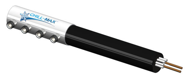 4 TAP(4"OC)4"DIA PIPE-SIDE EXIT CARTRIDGE-GLYCOL COOLED
