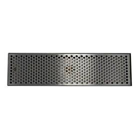 20" x 5-3/8" BRUSHED SS DRIP TRAY WITH DRAIN