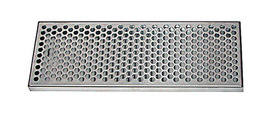 15" x 5-3/8" BRUSHED SS DRIP TRAY WITH DRAIN