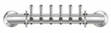 6 TAP POLISHED SS RAIL WALL MT TOWER AIR