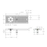 39" x 7" PVD INSERT/BSS TRAY SPRAY DRIP TRAY