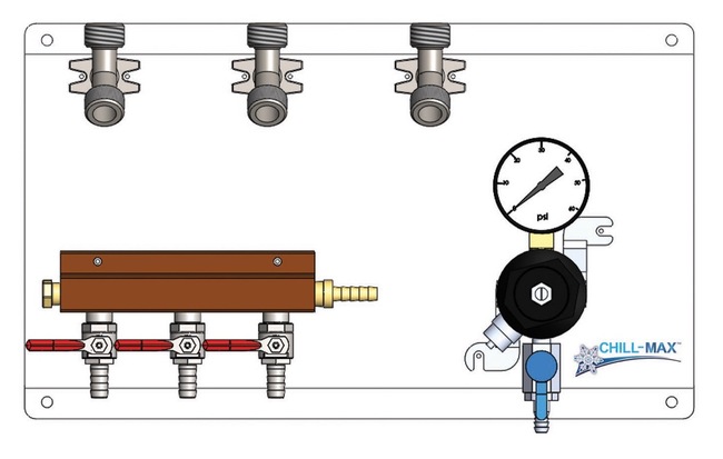 CHILL-MAX 1Pr/3P TF REG GAS DISTRIBUTOR PANEL