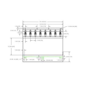 8 TAP BRUSHED SS 24" SPRAY KRONOS GLYCOL COOLED