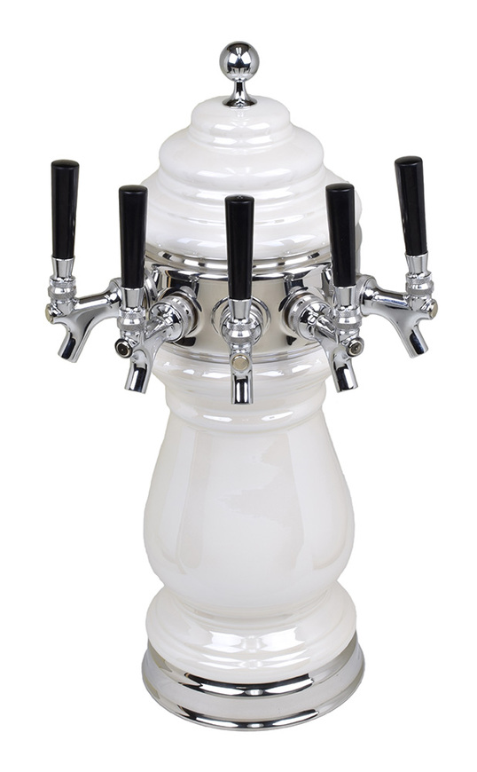 5T PEARL WHT TWR W/CHROME RING AIR-NO TAPS