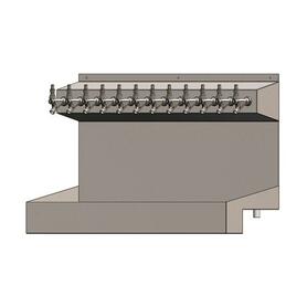 12 TAP BRUSHED SS 36" WALL MT. KRONOS GLYCOL COOLED