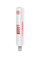 BR-2S 4CP WHT BATON (CHR) TAP HANDLE