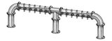 12 TAP(4"OC)BRUSHED SS LIONS GATE 3P CH-MX CLD