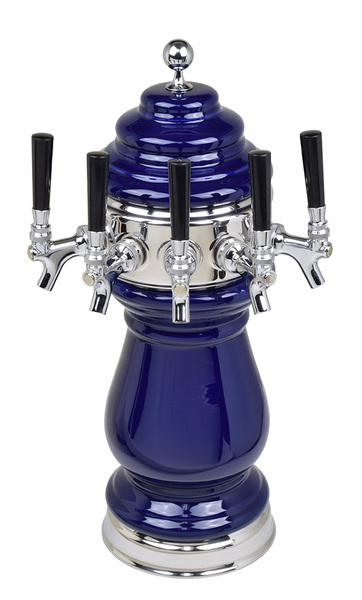 5T COBALT BLUE TWR W/CHROME RING CLD-NO TAPS