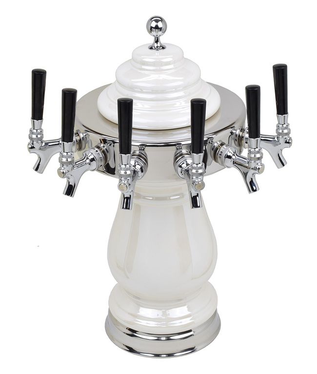 6T PEARL WHT TWR W/CHROME RING AIR-NO TAPS