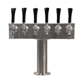 6 TAP BRUSHED SS[3"D]T-TOWER GLYCOL COOLED
