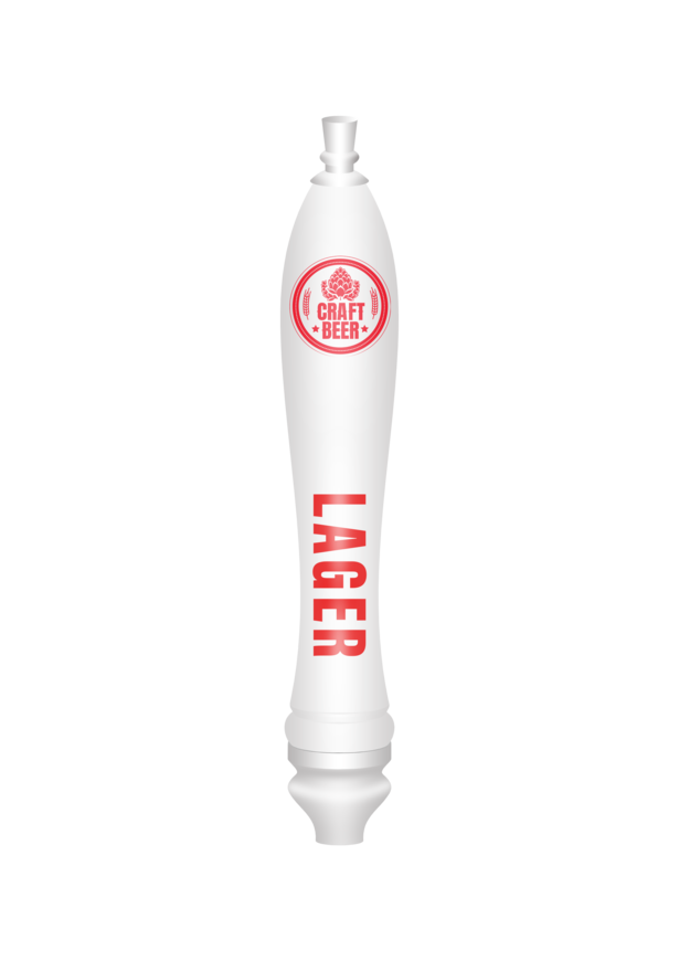 BR-2S 4CP WHT LG-PUB (CHR) TAP HANDLE