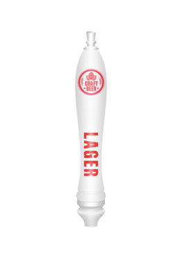 BR-2S 4CP WHT LG-PUB (CHR) TAP HANDLE