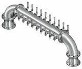 20 TAP BRUSHED SS 6"Dia(10+10) DBL SERV GOLDEN GATE TWR CLD