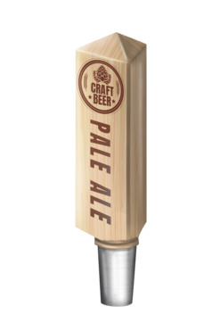 BR-3S 4CP NATURAL CLEAR COATED TOBIE TAP HANDLE