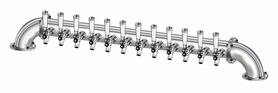12 TAP POLISHED SS LOW BRIDGE TOWER GLYCOL COOLED