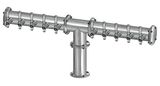 10 TAP(4"OC)BRUSHED SS CONDOR "T" CH-MX CLD