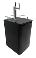 BLACK 2 TAP(SS) CONSUMER GRADE KEGERATOR - LESS TAP-KIT