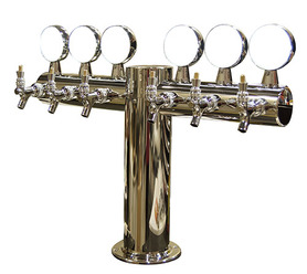 6 TAP POLISHED SS LIT METRO-T TOWER GLYCOL COOLED